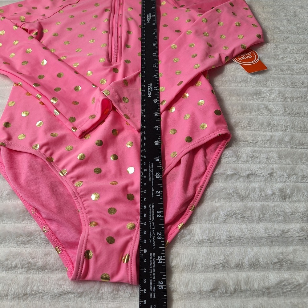 3 PC LOT One Pc Long Sleeve Rashguard Swimsuits Girls L (10-12) Multi UPF 50+ - Picture 5 of 9